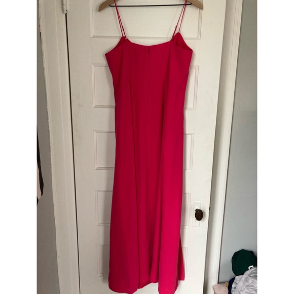 J. Crew Pink Spaghetti Strap Dress w/ Slit - Picture 3 of 8